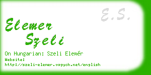 elemer szeli business card